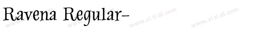 Ravena Regular字体转换